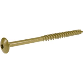 Power Pro 47879 Lag Screws, #5/16 x 6, Star Drive Construction Lag Screws, Rust Resistant, Epoxy Coated Bronze, 5lb Tub