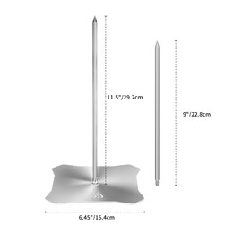 Onlyfire Brazilian BBQ Skewer, Stainless Steel Vertical Meat Spit Stand for Barbecue Grill, Great for Tacos Al Pastor, Shawarma, Brazilian Churrasco