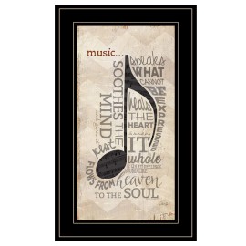 Generic Music 5 Black Framed Print Wall Art