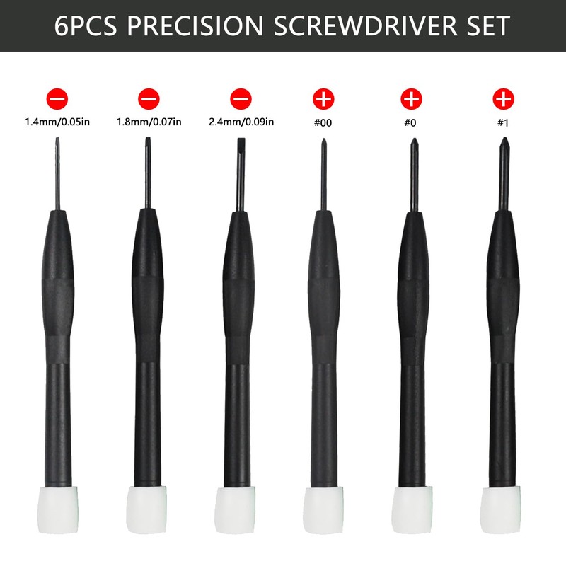 6pcs Mini Flathead and Phillips Micro Precision Head Small Screwdriver