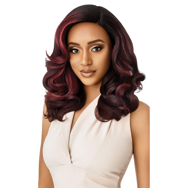 Outre Neesha Soft & Natural Synthetic Swiss Lace Front Wig NEESHA 205 (DR4/MUSHBL)