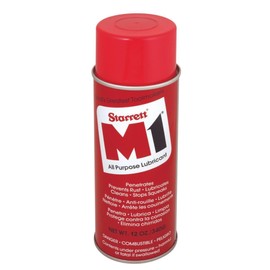 Starrett M1 Industrial Quality All-Purpose Lubricant - Micro-Thin, Airtight Coating, Silicone-Free, Penetrates Quickly, Cleans and Polishes - 12 oz. Aerosol Can - M1-95173