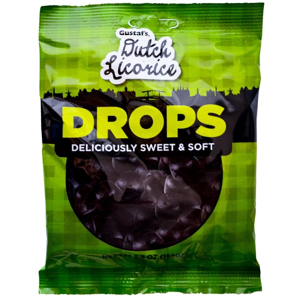 Gustaf's Dutch Licorice Drops, 5.2-Ounce Bags (Pack of 12)