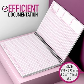 Undated Pink Marble Appointment Book Salons15mins Intervals Large A4 Size Beauty Salon Therapists Diary (A4-210mm x 297mm)