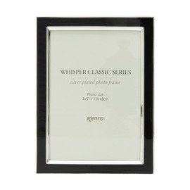 Kenro Whisper Classic Black 8x10 Inch / 20x25cm Photo Frame with Silver Plated Edging - WSC2025B