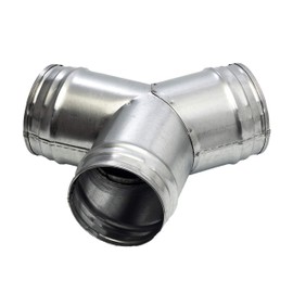 Vent Systems 4'' Inch Duct Connector 3 Way Hose Adapter/Splitter for Hose Y-Shape Round Pipe Connector- Extractor Fan - Duct Hose Dryer Vent Y Connector - 4 Inch 3 Way Fitting Metal