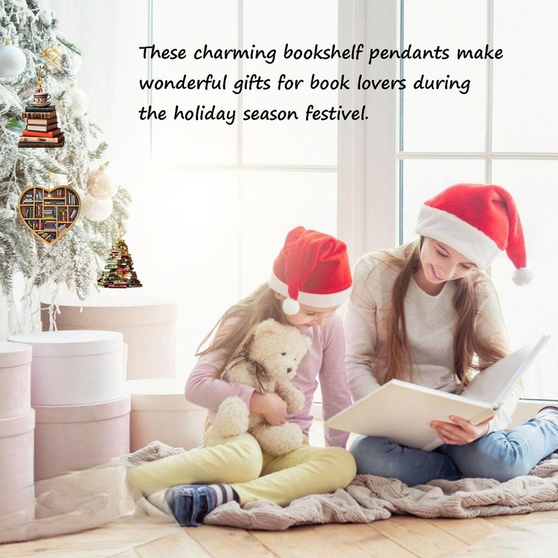 3PCS Book Christmas Tree Ornaments Christmas Ornaments For Book Lovers,