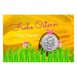 Paul & Lilli Angel Greetings – Happy Easter Guardian Angel – Lucky Coin Lovely Lilli Silver – Happy Easter Lucky Charm Talisman Angel Pocket Chip