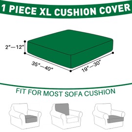 MAXIJIN Couch Cushion Covers Sectional Couch Cover - Sectional Sofa L Shape Furniture Protector - Anti Slip, Wear Resistant, Pet-Friendly, Machine Washable (1PC XL Seat Cover, Brown)