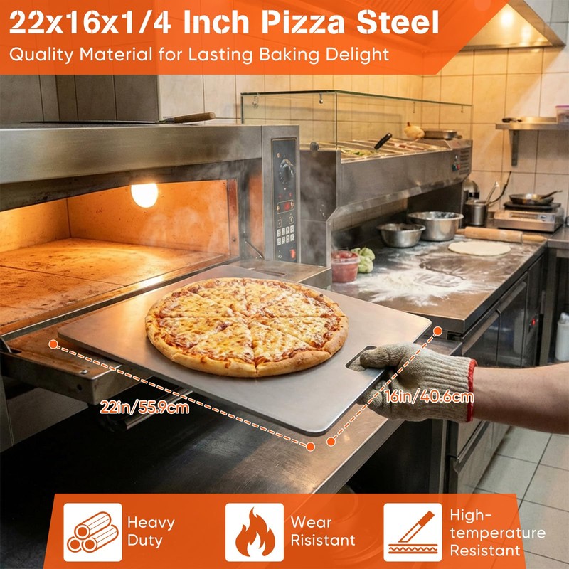tonchean 22" x 16" Pizza Steel, 1/4" Thick