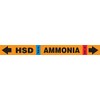 Accuform RAK107S Self-Stick IIAR Ammonia Pipe Marker, HSD/VAP/HIGH for 2-1/2"