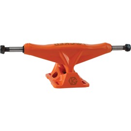 Grind King Truck Co. Locker Orange Skateboard Trucks - 5.4" Hanger 8.0" Axle with 1" Anodized Blue Hardware - Bundle of 2 Items