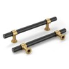 goldenwarm 10 Pack Black Cabinet Pulls Black and Gold Cabinet