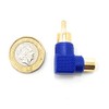 MainCore Blue Right Angle 90 Degree Single RCA Phono Male