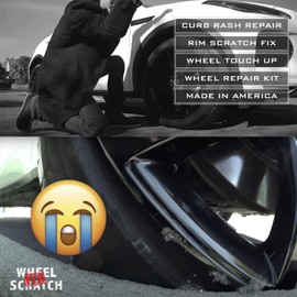 Wheel Scratch Fix Wheel Scratch Fix Matte Black Rim Touch Up Paint, Car Wheel Scratch Repair, Wheel Touch Up Paint Pen, curb rash repair, curb rim repair, Rim Alloy Matte Black Wheel Paint (Matte Black Satin Pen Only)