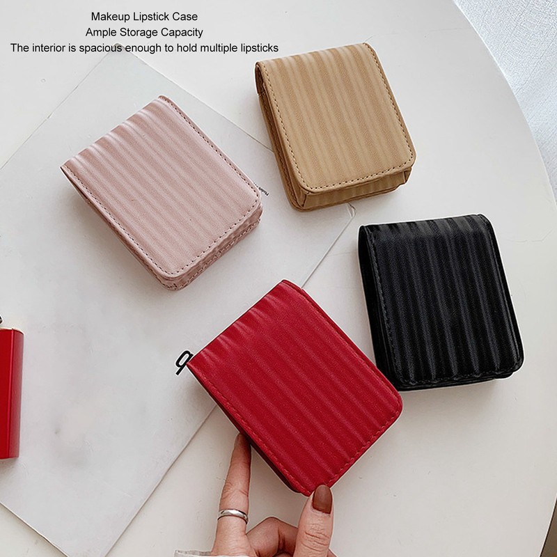 Makeup Lipstick Case Portable Large Capacity Practical Multifunctional Cosmetic Pouch