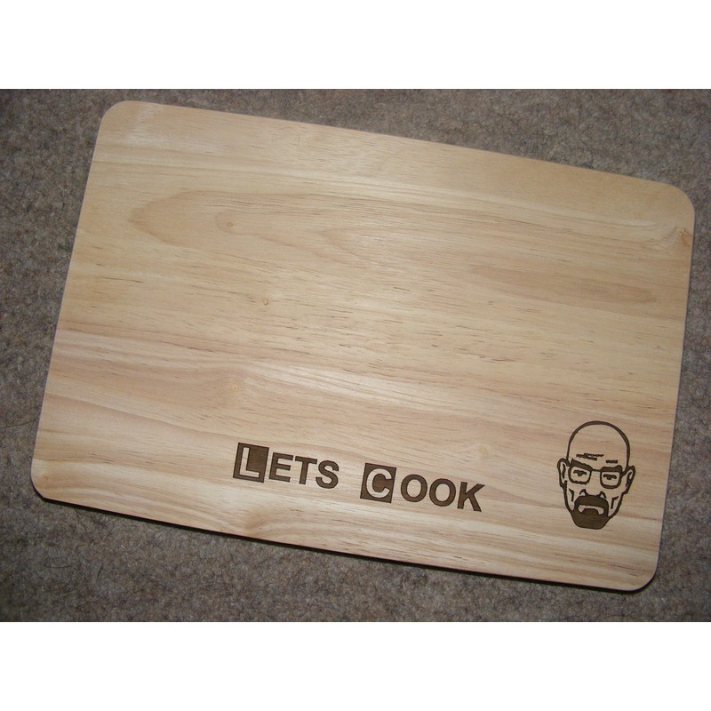 FastCraft, Breaking-Bad-Heisenberg Chopping Board, Hardwood, for Chopping, Cutting, Cheese Board,