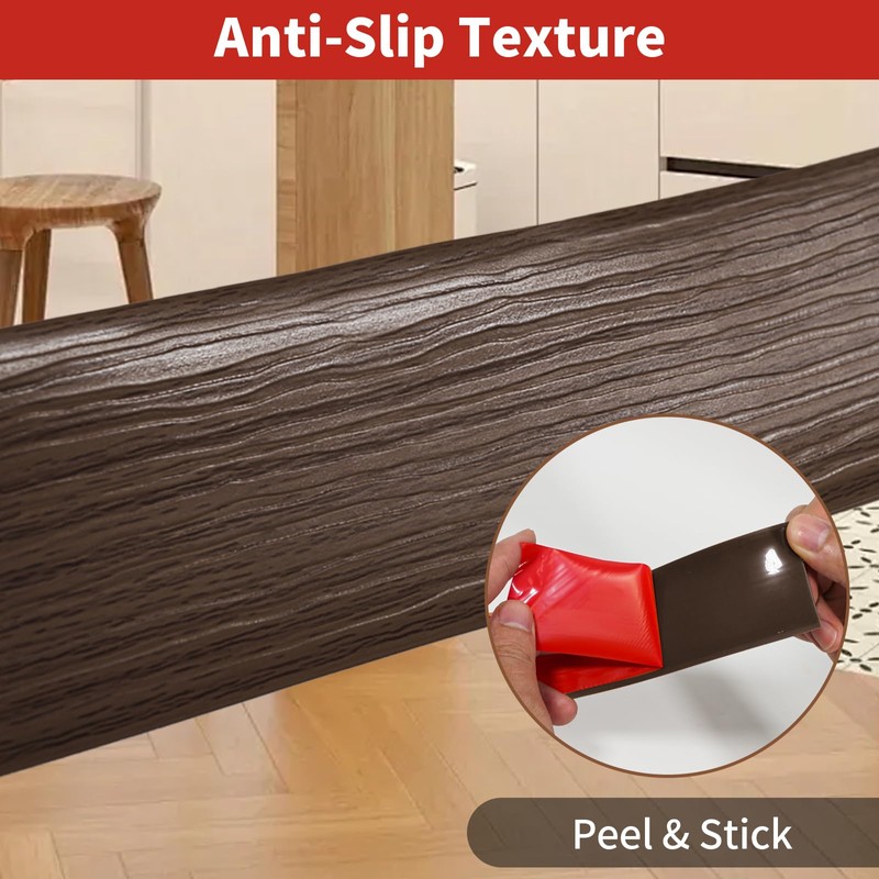 Vinyl Floor Transition Strip Self Adhesive 2 Inch Wide, Non-Slip