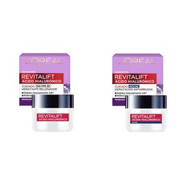 Crema hidratante anti-líneas de expresion Revitalift Ácido Hialurónico Día de L'Oréal Paris, 50 ml + Crema hidratante anti-líneas de expresion Revital