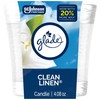 Glade 1-Wick Scented Candle Jar, Clean Linen, Air Freshener Infused