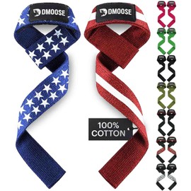 DMoose Fitness Wrist Straps for Weightlifting, Perfect for Gym Workouts, Deadlifts, and Powerlifting, Padded Lifting Straps Gym for Men & Women, Durable & Comfortable Deadlift Strap with Silicone Grip