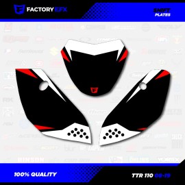 Factory EFX Black & Red Shift Racing Graphics Kit fits 08-25 YAMAHA TTR110 TTR 110 decal