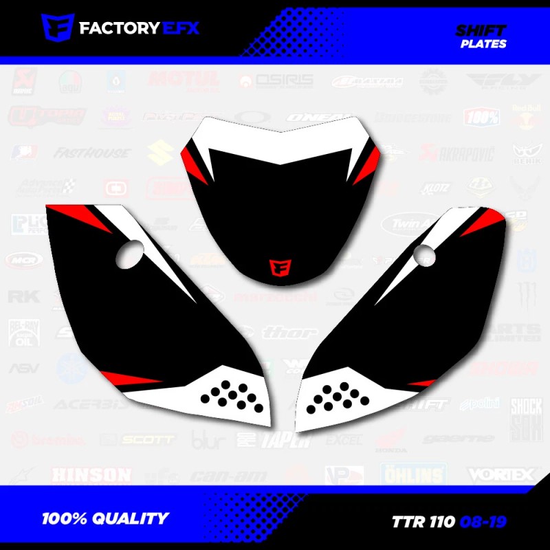 Factory EFX Black & Red Shift Racing Graphics Kit fits