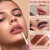 6PCS Lapiz Labial Mate Lapiz Labial Antiadherente,Lápiz labial antiadherente,Lápiz labial