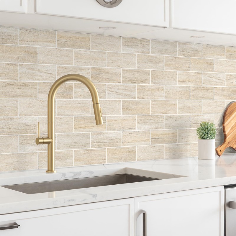 StyloVue 100 Pieces Peel and Stick Backsplash for Kitchen, 3"