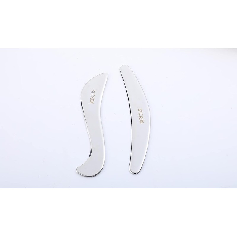 STICKON Medical Grade Stainless Steel Gua Sha Set 2pcs Scraping