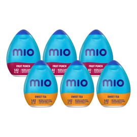 Mio Water Enhancement Variety Pack Includes 3 Fruit Punch and 3 Sweet Tea 1.62 Fl Oz each (Pack of 6)