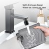 Silicone Faucet Mat Drip Tray Counter Guard with Slope Kitchen