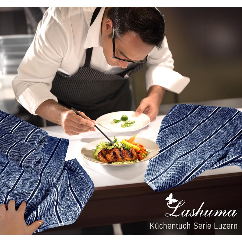 Lashuma Lucerne Kitchen Drying Towels 50 x 50 cm Dark