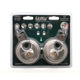 Same Keys for 2 Stainless Steel Disc Padlock 2-3/4", Self Storage disc Lock (2 Locks Keyed Alike)#7920