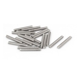 Sourcingmap M3 x 20mm 0.5mm Pitch 304 Stainless Steel Fully Threaded Rods Fasteners 20 Pcs