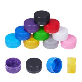 PandaHall Pack of 100 Plastic Bottle Caps DIY Bottle Cover 10 Coloured Plastic Bottle Caps for DIY Craft Albums Outdoor Games Intelligence Development