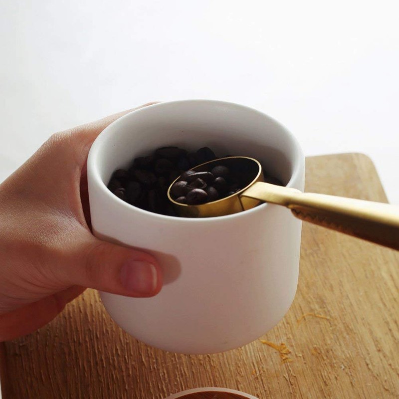 Popowbe Ceramic Coffee Canister Airtight with Sealed Bamboo Lid Kitchen