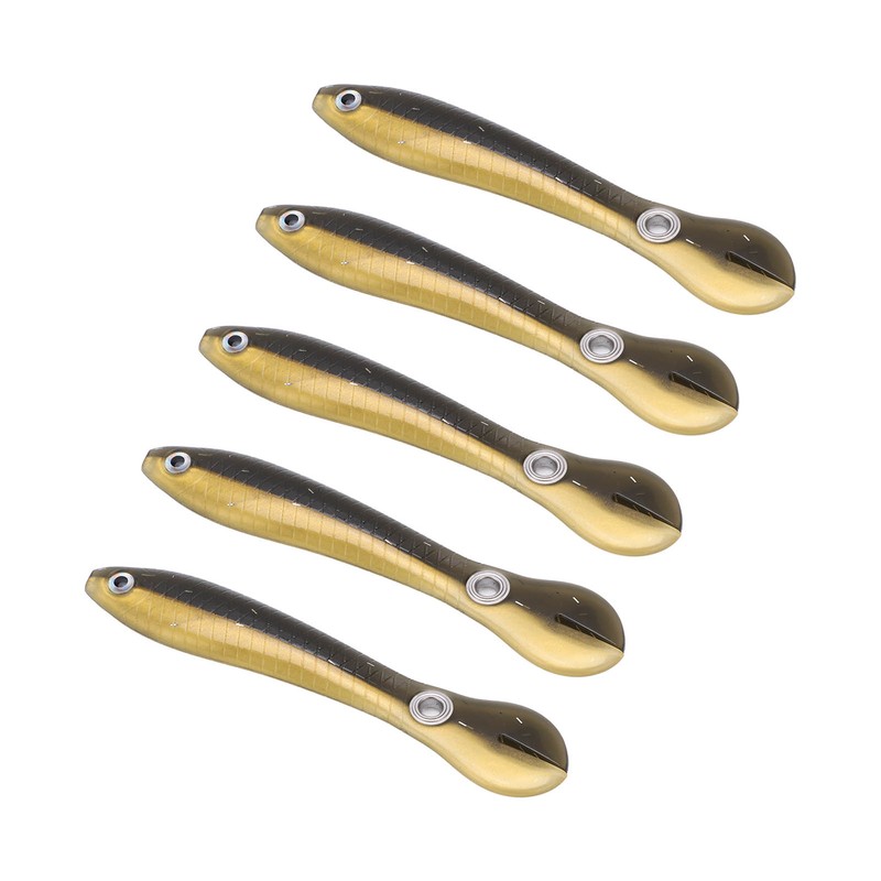 5pcs/set 10cm 6g Soft Lure with 3D Eyes Enlarged Tail