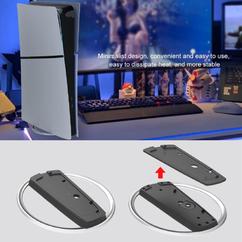Vertical Stand for Slim/Disc/Digital Edition Gaming Consoles, Base Stand Replacement