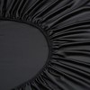 Bamboo Fitted Sheet 90 x 200 cm Black Antibacterial Soft