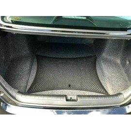 EACCESSORIES EA Trunk Organizer Cargo Net for Honda Accord 2013-2023 – Floor Style with 2 Ropes Cargo Net for Sedan - Premium Mesh Car Trunk Organizer Vehicle Carrier Storage – Compatible with Accord