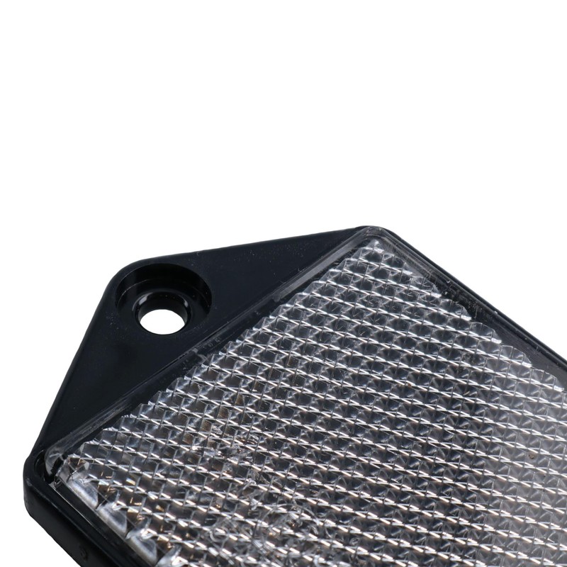 Clear Large Rectangle Front White Reflector Pack of 10 Trailer