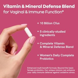 Gynable Vaginal Probiotics for Women Odor & Itch Support, Urinary | pH Balance, Female Probiotics 10 Billion CFU Lactobacillus Probiotics Blend,Seleni