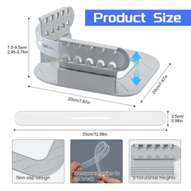 QEEYON Pack of 4 Bed Sheet Straps Adjustable Holds Bed Sheet Firm and Firm - Bed Sheet Holder with Closure Strips, Bed Sheet Holder Corner Mounting Bed Sheet Straps for All Mattress Sizes (Grey)