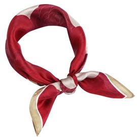 ZhaoCo 100% Natural Mulberry Silk Scarf, 53 x 53 cm Silk Scarf Graphic Print Small Soft Square Silk Scarf for Women, Ss53-037a