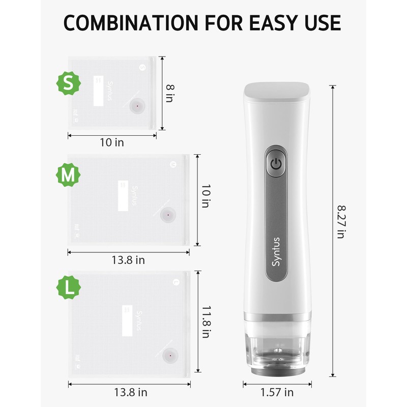 Syntus Vacuum Sealer Bags for Food, Food Storage Bags for