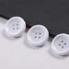 50 Large 1 inch Round Resin White Buttons for Sewing