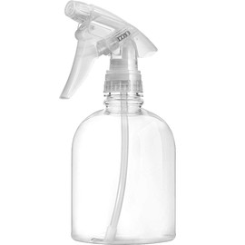 BAR5F Plastic Spray Bottle, 16 oz | Leak Proof, Empty, Clear, Trigger Handle, Adjustable Fine to Stream Output, Refillable, Heavy Duty Sprayer for Hair Salons & Spas, Household Cleaners, Cooking