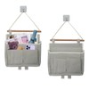 Surplex Pack of 2 Grey Wall Hanging Storage Bag, Waterproof