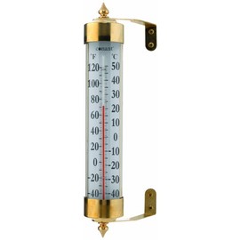 CONANT T16LFB Vermont Grande View Thermometer, Living Finish Brass
